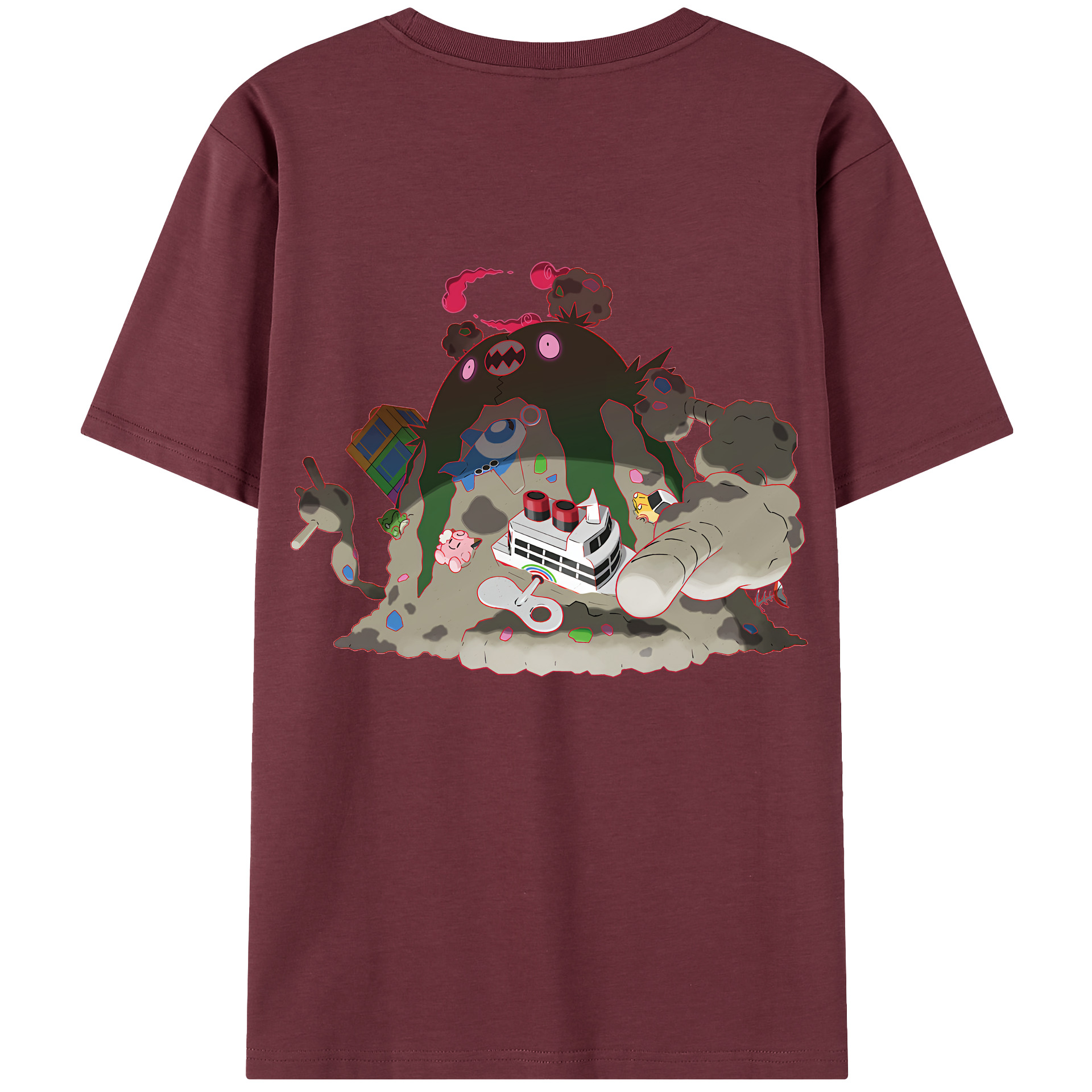 （画像用） ポケットモンスター Pokémon 綿100％半袖Tシャツ（背面プリント）